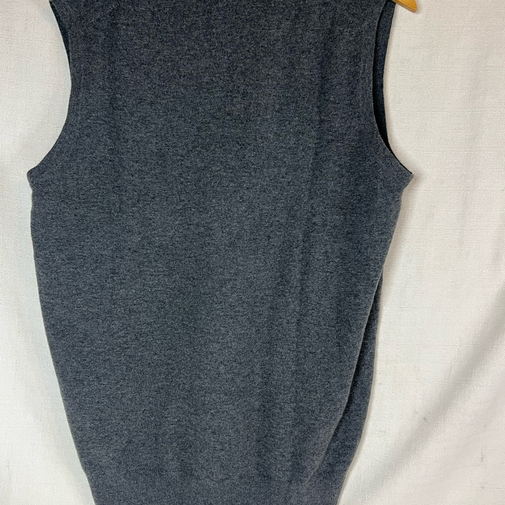 Pure Collection 100% Cashmere Men’s Size XL Grey Sweater Vest - Picture 4 of 5